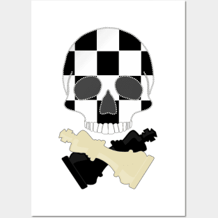 Chessboard Skull Posters and Art